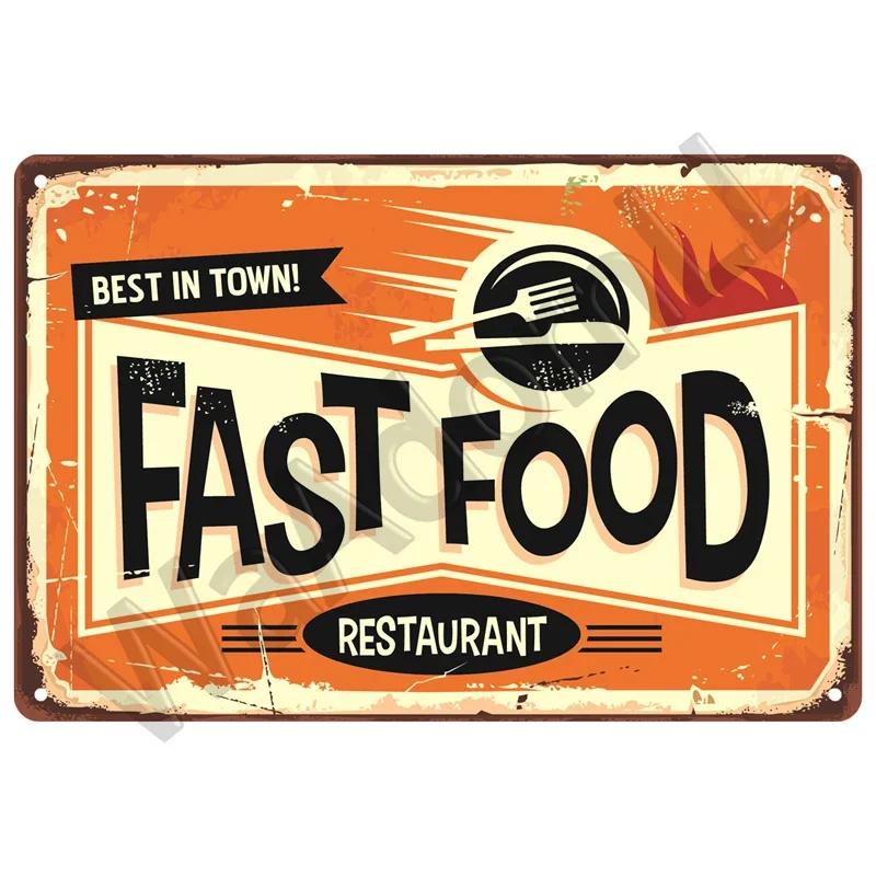 Talíř Nástěnné Umění Pizza Zóna Plaketa Skvělé Jídlo Vintage Kovová Značka Hospoda Bar Domácí Dekorace Nejlepší Domácí Plakát Plechová Značka Dekorace Klub