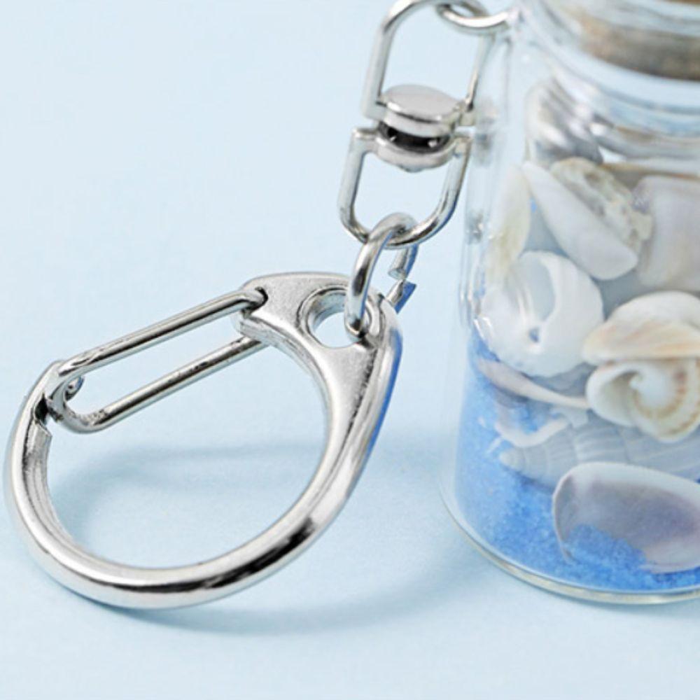 Sea Sand Drifting Bottle Keychain Conch Beach Style Keychain  DIY Handmade Jewelry