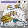Diddl Pattern Bedding Uilt Set Uilt Cover Pillowcase Home Decoration Birthday Gift (1 * Duvet Cover + 2 * Pillowcase  Without Core)