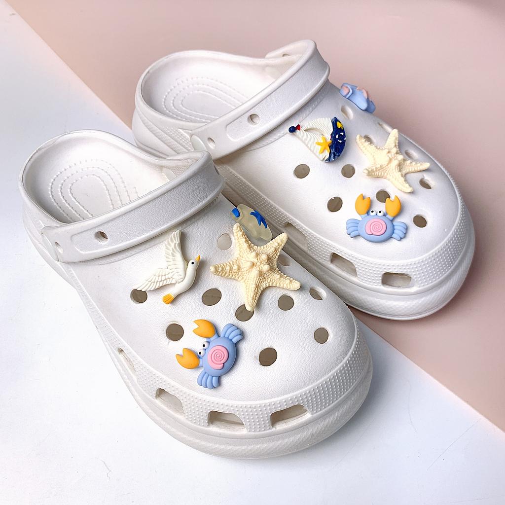 Shrimp Skin EBAY Hole Shoes Beach Starfish Crab Shoe Buckle Set DIY CROC Adaptation