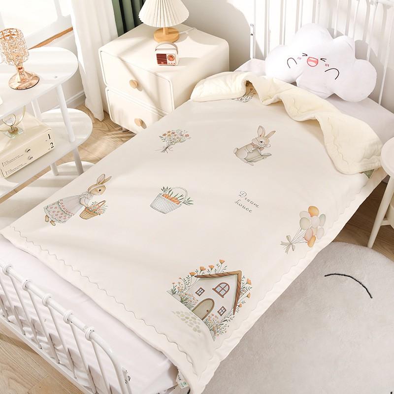 100% Cotton Lightweight Blanket Kids A-Grade Safety Soft Breathable Toddler Bedding AC Room Dormitory
