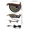 11 Mode Devil's Eye Car Rear Window LED Decorative Light Warning Light Devil Eye Atmosphere Light Auto Decoration Accessories
