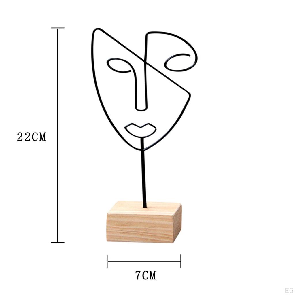 Abstract Human Face Sculpture - Contemporary Art Decor Piece