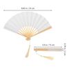 Ibasenice Mini Folding Fans, Set of 4, Foldable Handheld Paper Fans, Plain White, Lightweight and Compact, 9.8 Inch, Perfect for Doll Photography