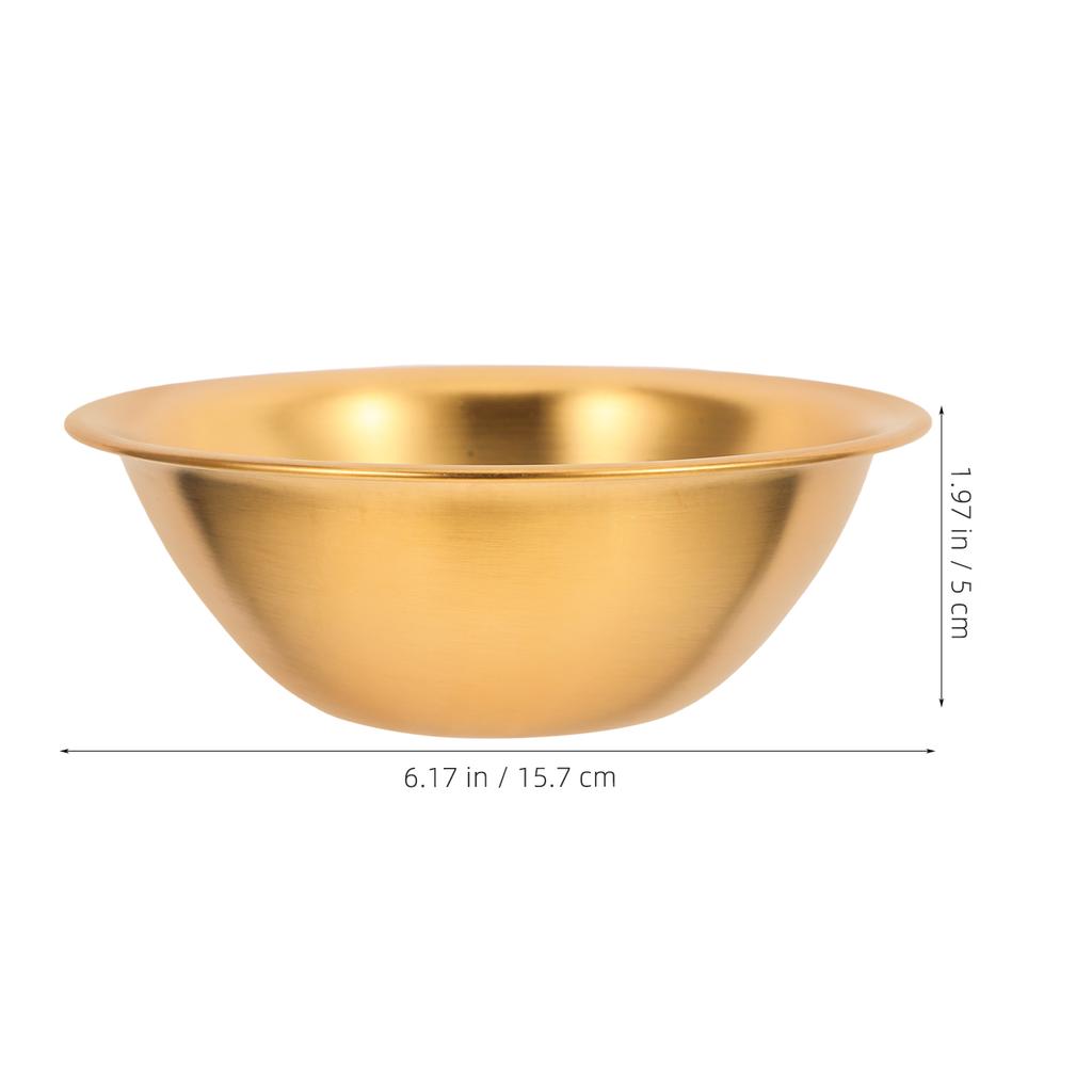 Korean V-Shaped Stainless Steel Bowl For Salad Ramen And Hot Pot Condiment Single-Layer Design For Kitchen Use
