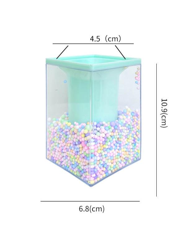 

1 шт. Милый держатель для ручек, пузырьковый стаканчик для карандашей для детей, кавайный держатель для карандашей, настольный органайзер для канцелярских принадлежностей, держатель для хранения кистей для макияжа зелёный