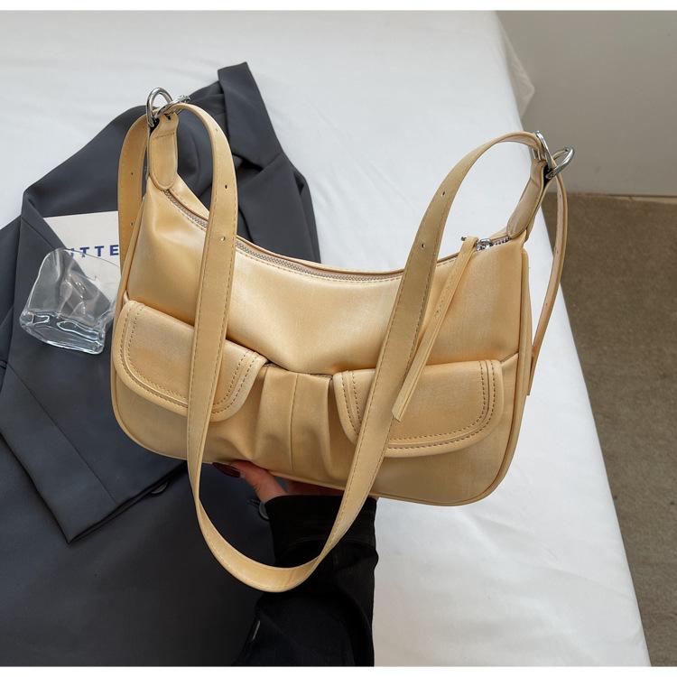 

High-end texture large bag 2025 spring new women s bag retro preppy style shoulder bag casual versatile crossbody bag бежевый