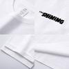 Casual Short-Sleeved T-shirt Boys Heavy Cotton Minimalist Design Letter Printing T-shirt Top Female Summer