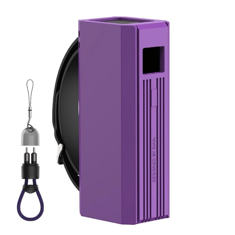 

Кабель для быстрой зарядки PD240W, складной, Type-C на Type-C, с силиконовым чехлом-крышкой для Powerbank 15 Ultra фиолетовый