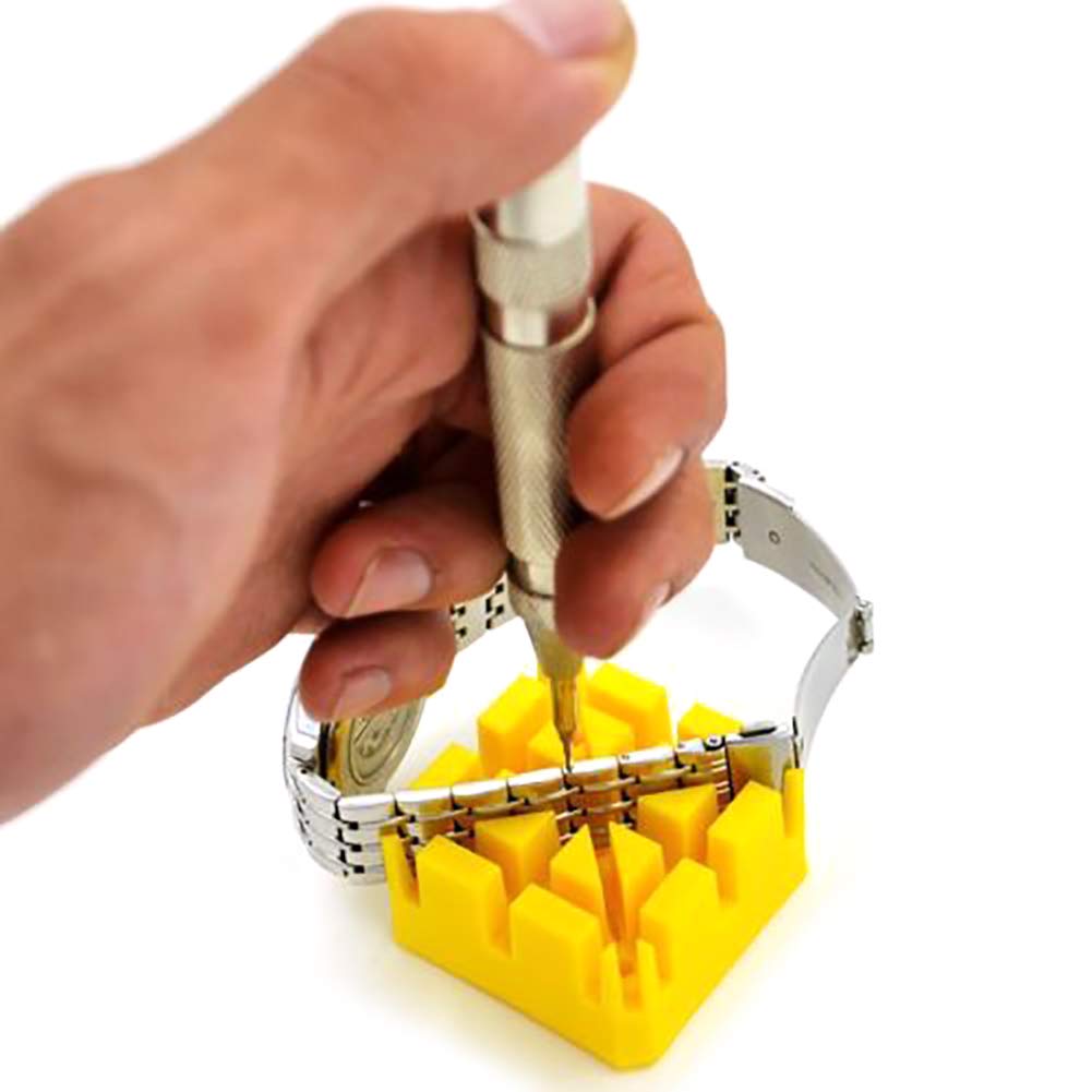 Rust Resistant Stainless Steel Spring Pressure Watch Band Tool Punch Bracelet Link Pin Remover Watch Link Pin Remover Punch Watchmaker Tool Watch
