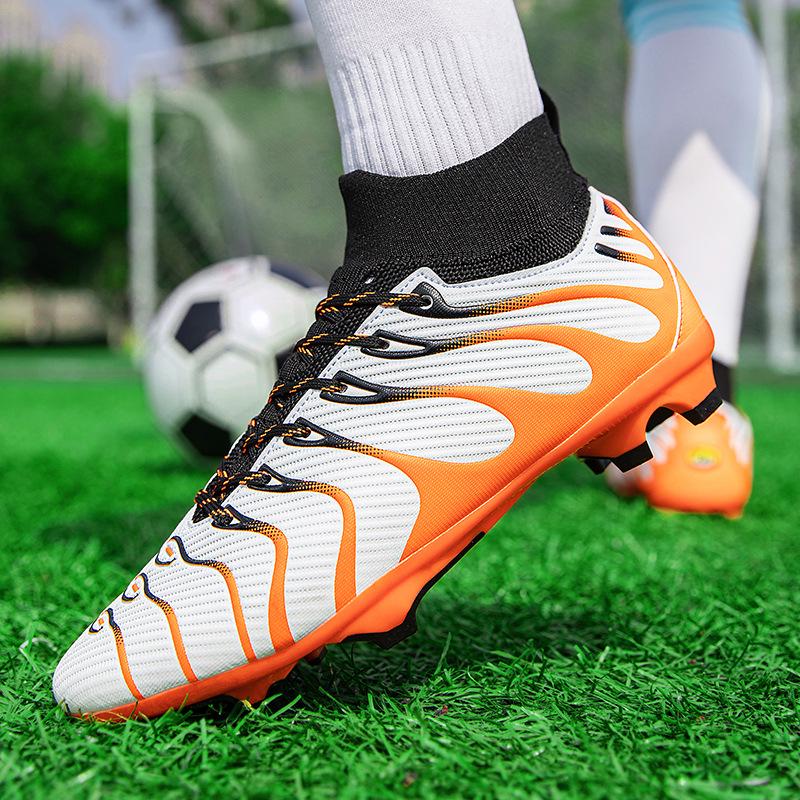Men's High-Top AG Studs Football Shoes for Artificial Turf - Student Training & Competition Sneakers