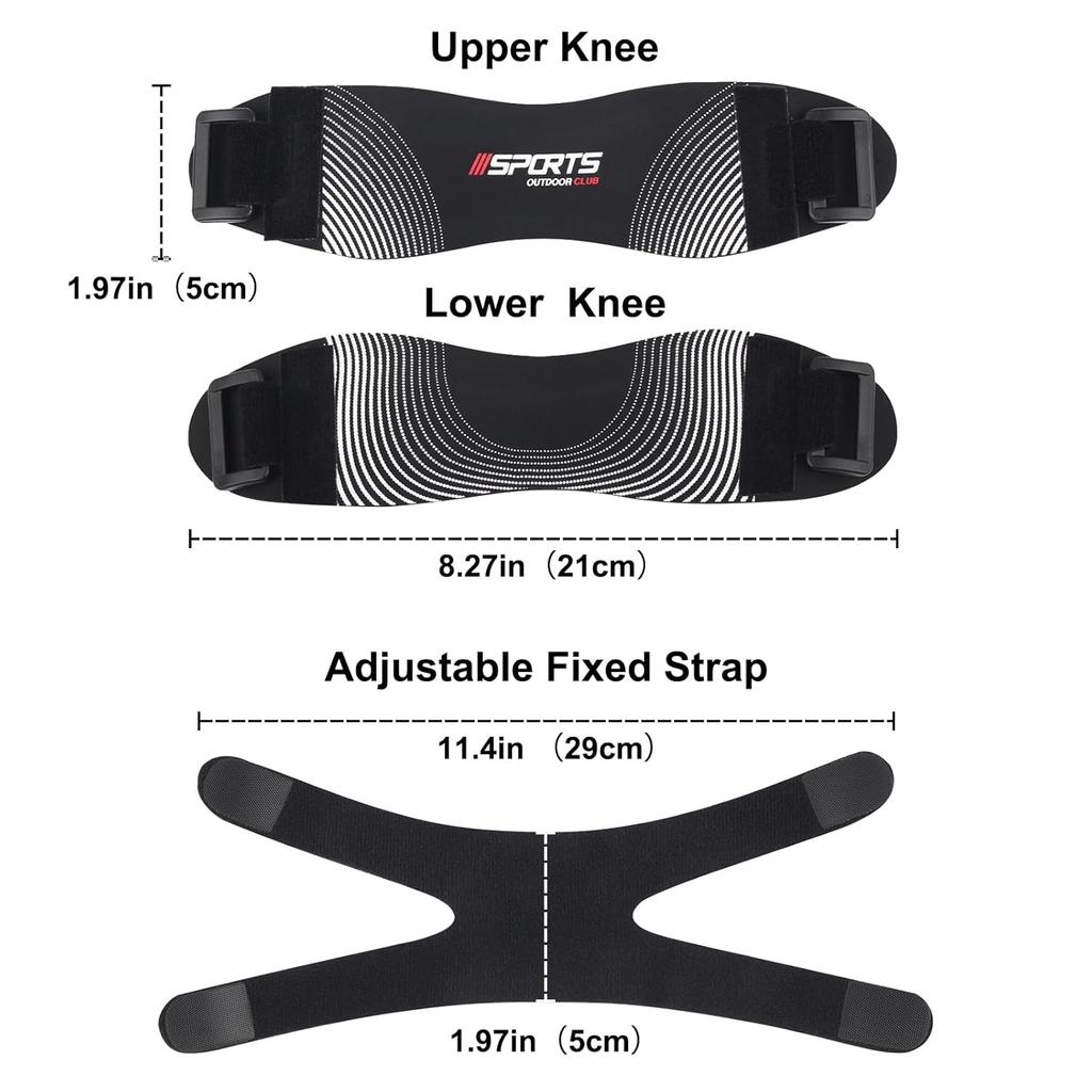 Patellar Tendon Support Strap, Adjustable Patella Band Knee Brace for Men & Women Relief Knee Pain, Patella Stabilizer Knee