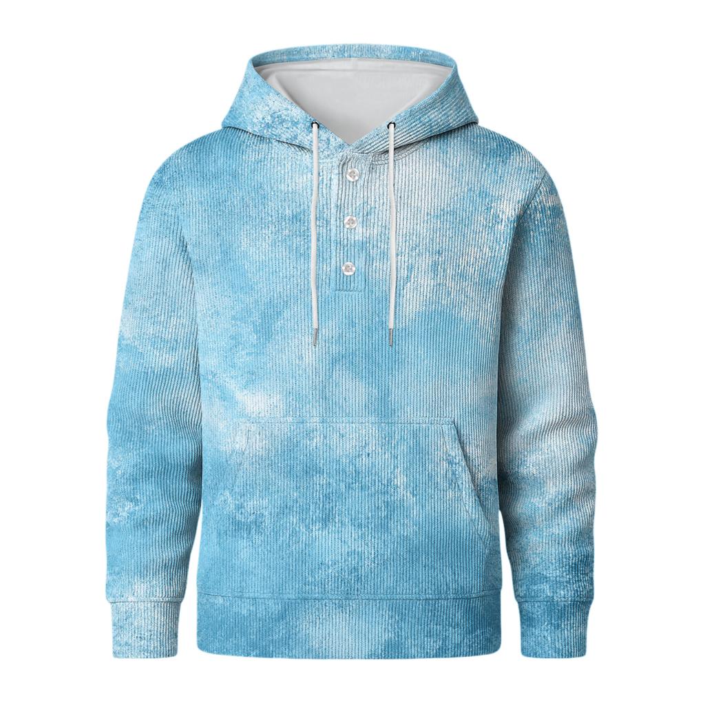 Pánská pletená mikina s kapucí, ležérní mikina s dlouhým rukávem