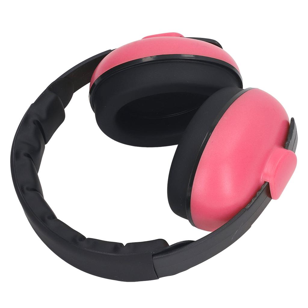 Industrial Earmuffs Noise Reduction Hearing Protection NRR 31DB Portable Ear Muffs for Learning Shooting Rose Red