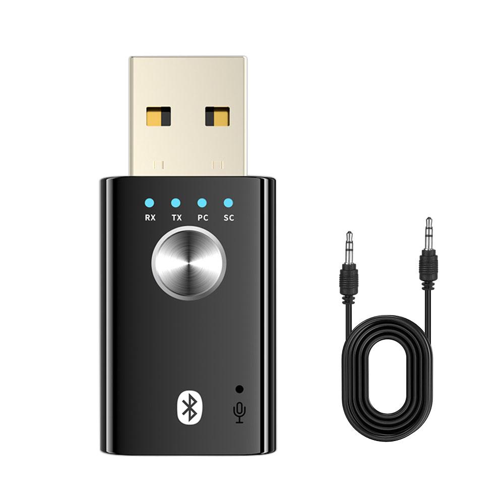 

Stereo Bluetooth 5.1 4 In 1 Audio Receiver Transmitter RCA Wireless Adapter 3.5mm 3.5 AUX for Car Kit TV PC Headphone USB Dongle чорний