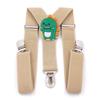 Beige Cartoon 3-Clip Y-Shaped Suspenders for Boys and Girls