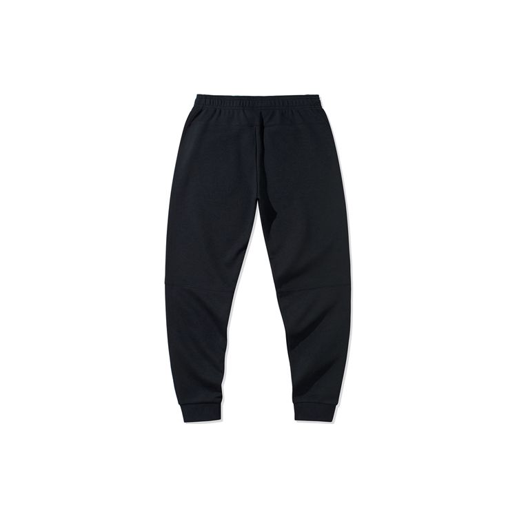 Li Ning Badfive Basketball Series Letter Print Cuffed Casual Sports Pants Women pants Black AKLQ492-1