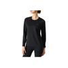 Anta Running Series Fitness Raglan Knit Long Sleeve T-Shirt Women Tops Basic-Black 962535405-4