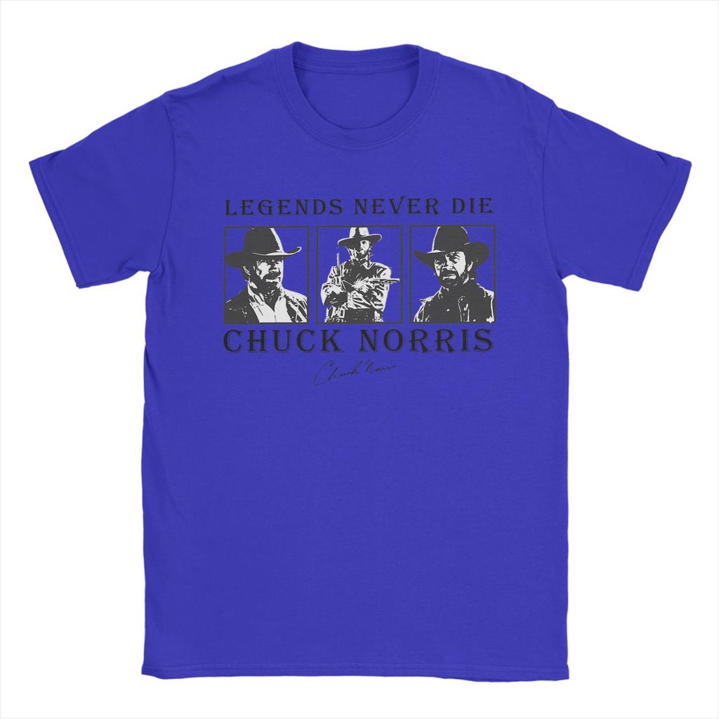 T-shirt Homme RIP CHUCK NORRIS Les Légendes Ne Meurent Jamais T-shirts Harajuku T-shirt d'Été Streetwear Vêtements en Coton Grande Taille