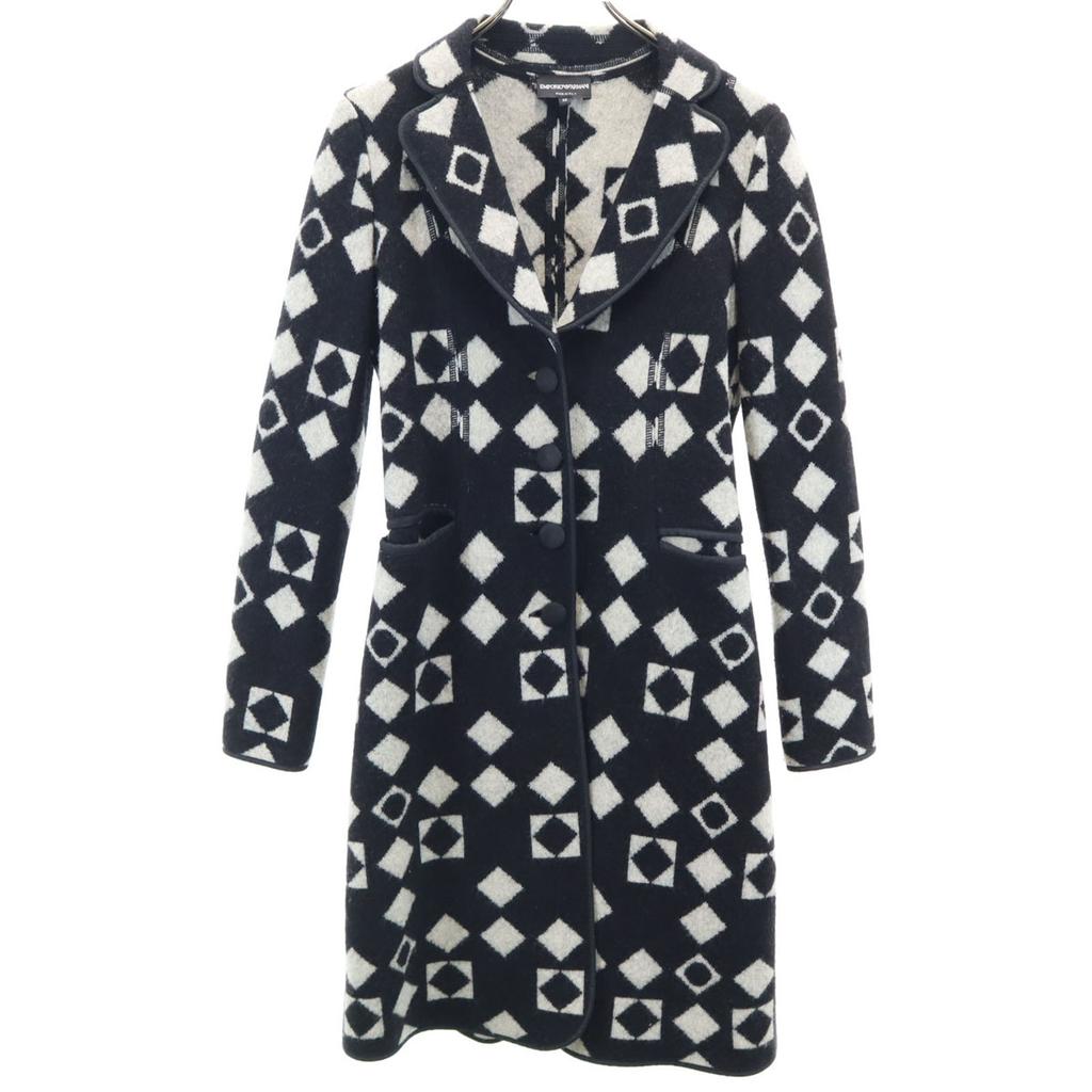 Emporio Armani made in Italy Overall handle knit Chester coat 40 black Women Used
