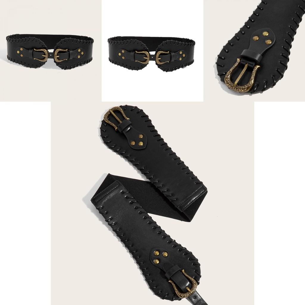 Modern Designer Metal Waist Belt For Women With Double Antique Copper Buckle For Fashion