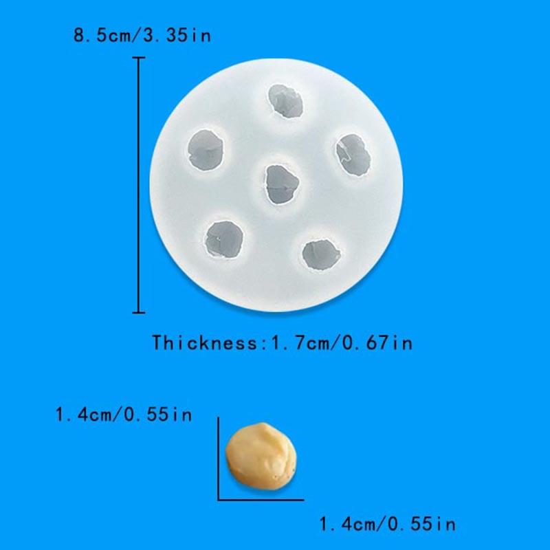Neue 3D-Vollnüsse Cashewnüsse Mandeln Walnüsse Haselnüsse Silikonform Simulation Lebensmittel und Obst Backform