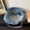 Borse a Spalla Vintage di Grande Capacità Stile Coreano Denim Lavato Casual e Minimalista Borsa da Pendolarismo Nuova Moda Semplice Borsa per Mamma