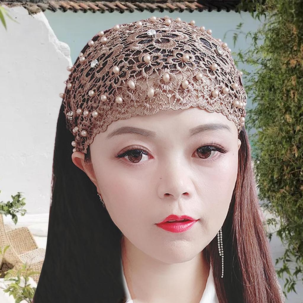 new Solid Color Lace Elastic Headbands Fashion Fabric Bow Wide Headband Hair Accessories For Women Party Headwear