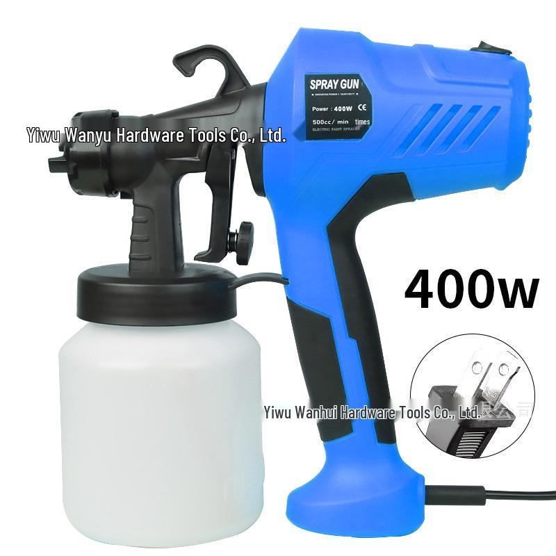 400W Portable Electric Paint Spray Gun – High-Pressure for Latex, European & US Compatible