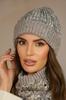 Apricot Colored Youth Hat with Turn-Up Color Dark Beige