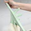 Двухцветные перчатки для мытья посуды Кухонные маслостойкие Прочные износостойкие Водонепроницаемые резиновые перчатки Бытовые перчатки для мытья посуды