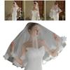 Flower Beaded Veil Wedding Veil Bridal Shower Headwear Photoshooting Accessory