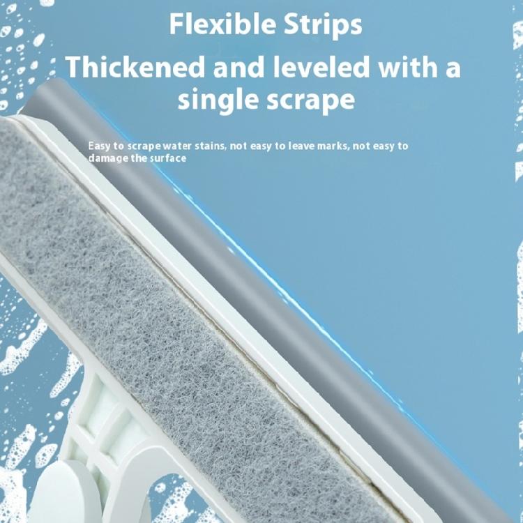 Window Squeegee Cleaner Plate Glass Cleaner Scraper with Rusts Resistant Frame and Quick Drying Sponges