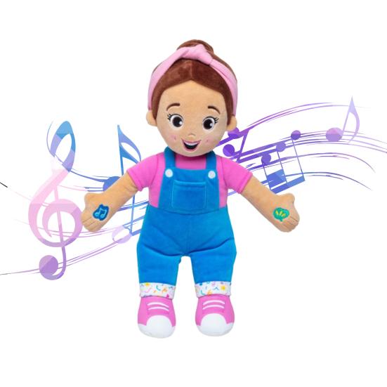 Slečna. Panenka Speak & Sing Interaktivní plyšová hračka Zpívající Mluvící vycpaná panenka Vzdělávací