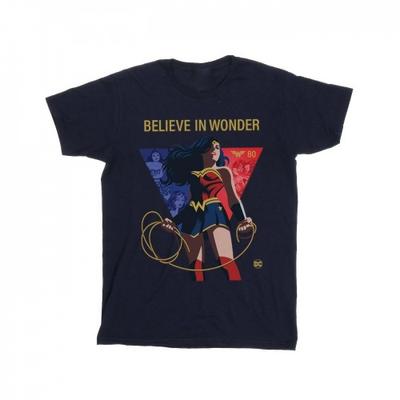 Womens/Ladies Wonder Woman 80th Anniversary Believe In Wonder Pose Cotton Boyfriend T-Shirt