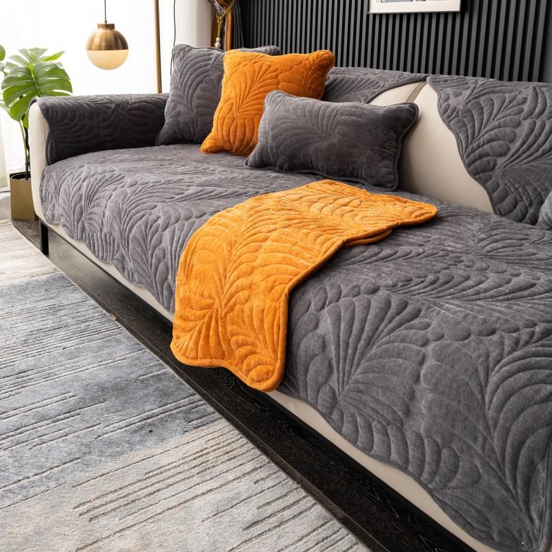 

Sofa Cushion Universal In All Seasons New Light Luxury High-End Seat Cushion Non-Slip Leather Sofa Special Cover Cover Cloth 70*70cm