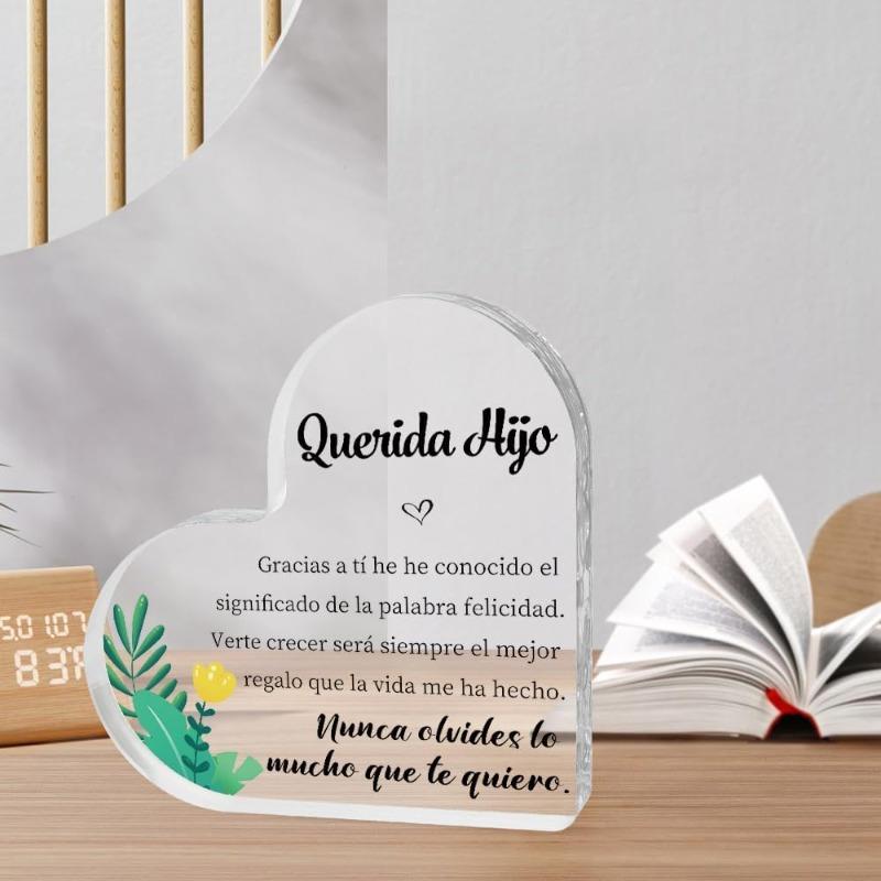 Chic 'Que Dios Hijo' Heart-Shaped Gift for Youngsters & Teens - Spanish Love Message, Ideal for Birthdays & Anniversaries, Versatile Home Decor, Nurse