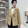 Stylish Double-faced Velvet Coat for Women, Short Petite Slimming Autumn and Winter Outerwear with Fashionable Lapel