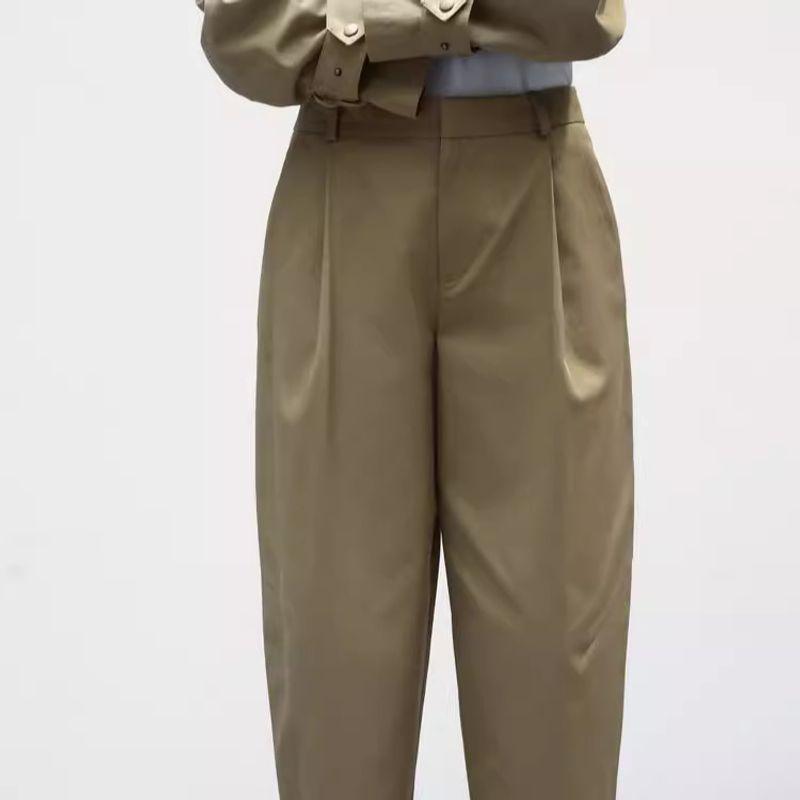 Spring Pleated Decoration Versatile Comfortable Casual Pants 8073242 Pocket Decoration Jacket Outwear 8073342