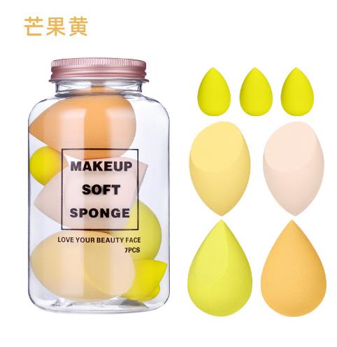7PCS Drifting Bottle Beauty Egg Dry And Wet Dual-Purpose No Powder Makeup Egg Sponge Powder Puff Set Makeup Tools