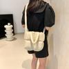 Sacs à main solides décontractés à poignée supérieure avec compartiment intérieur et coutures apparentes  Sacs à fermeture éclair en nylon de haute qualité pour femmes  Sacs en nylon de haute qualité pour femmes