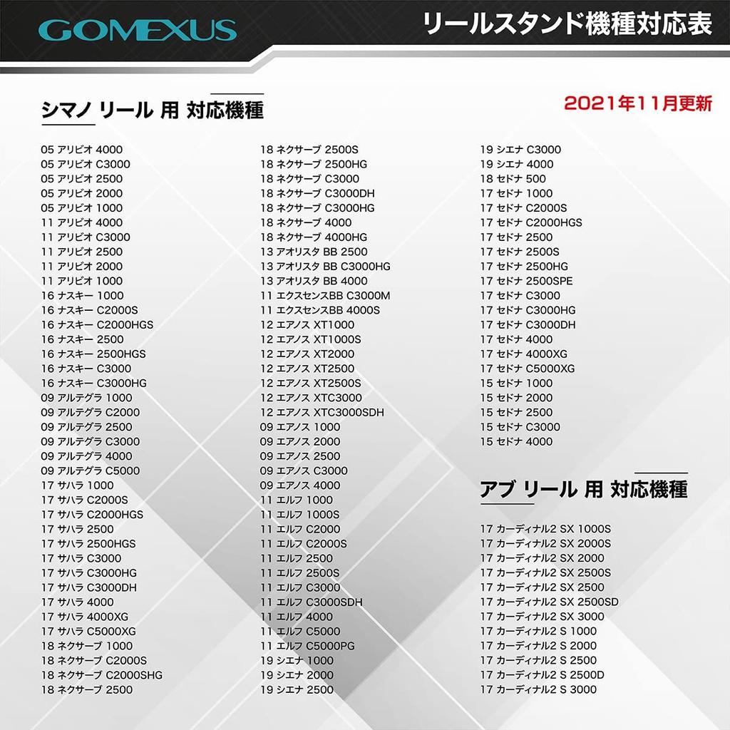 GOMEXUS R7 Reel Stand 46.5mm Shimano Spinning Reels Folding Hook Mount Reel Case Storage Lightweight 8.6g Lure Fishing Light Game