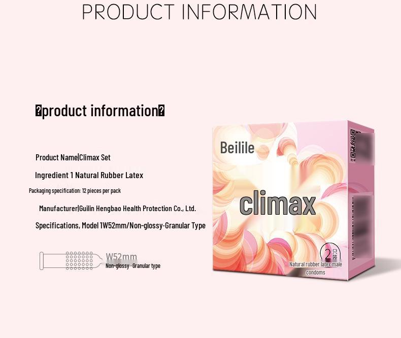 Beilile Ultra-Thin Large Dotted Condoms 10 Pack for Clitoral Stimulation - Adult Intimate Family Planning Supplies