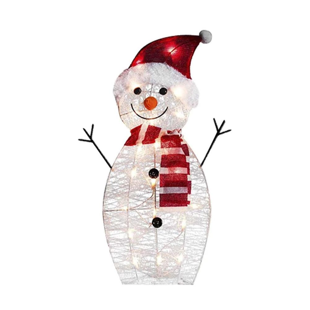 

2D Lighted Snowman Christmas Garden Decoration With LED Light Glowing Snowman Xmas Home Outdoor Yard Decorations Ornament
