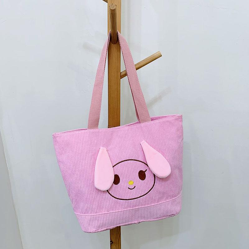 

2025 новая вельветовая холщовая сумка женская на плечо через плечо тканевая сумка портативная студенческая для занятий большая вместимость тканевый карман