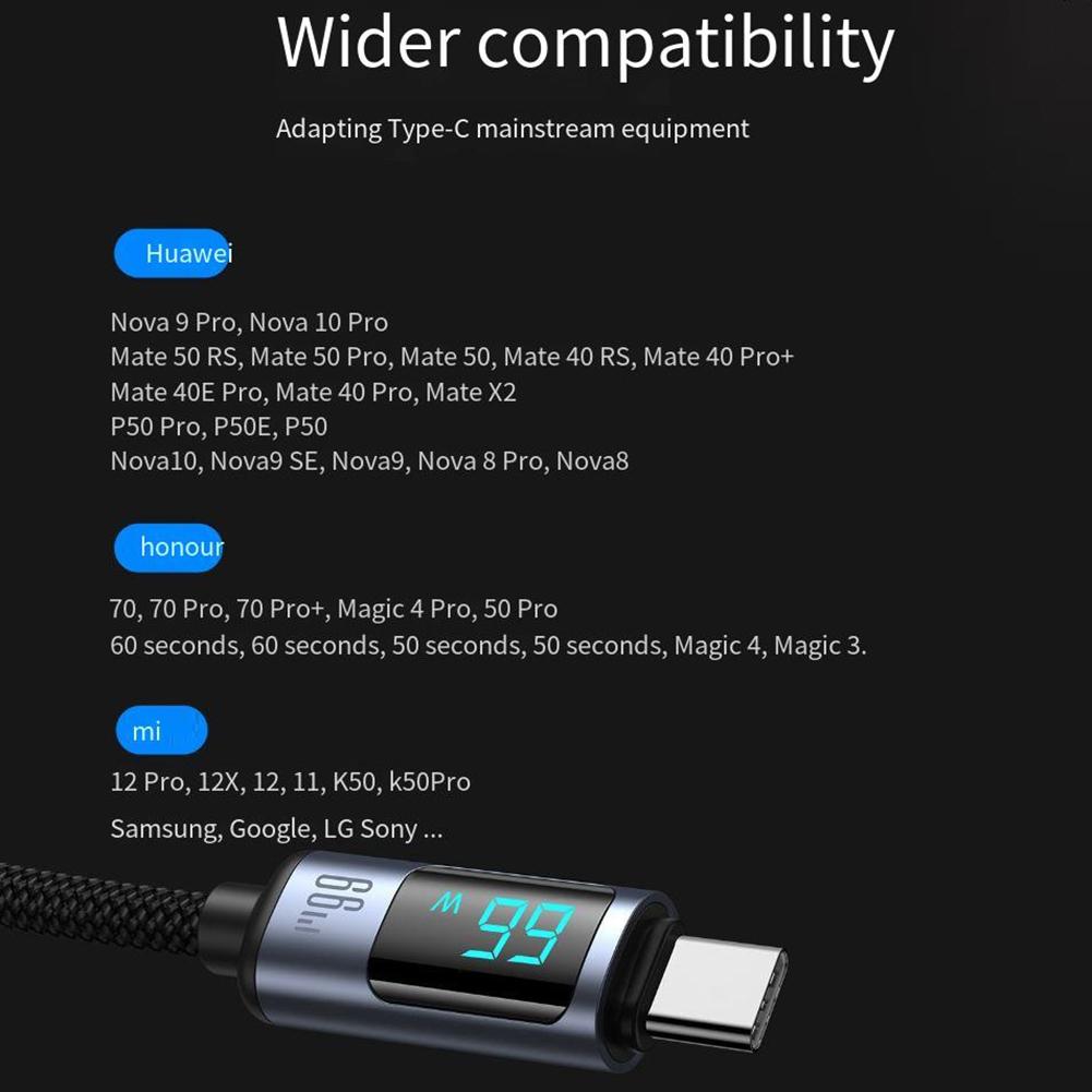 USB To USB C Cable Type C Braided Cable 480Mbps Data Transmission 100W Power Delivery For Laptop Phone Tablet Computer