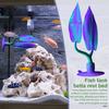 Fish Tank Leaf with Suction Cup Eco-friendly Vibrant Color Simple Installation Small