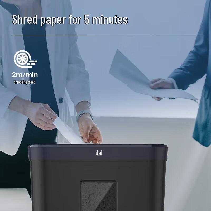Deli Desktop Mini Cross-Cut Paper Shredder CN plug (adapter included)