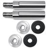 2SET 45 steel Angle Grinder Extension Rod Silver Rotary Polisher Extension Connecting Rod Set