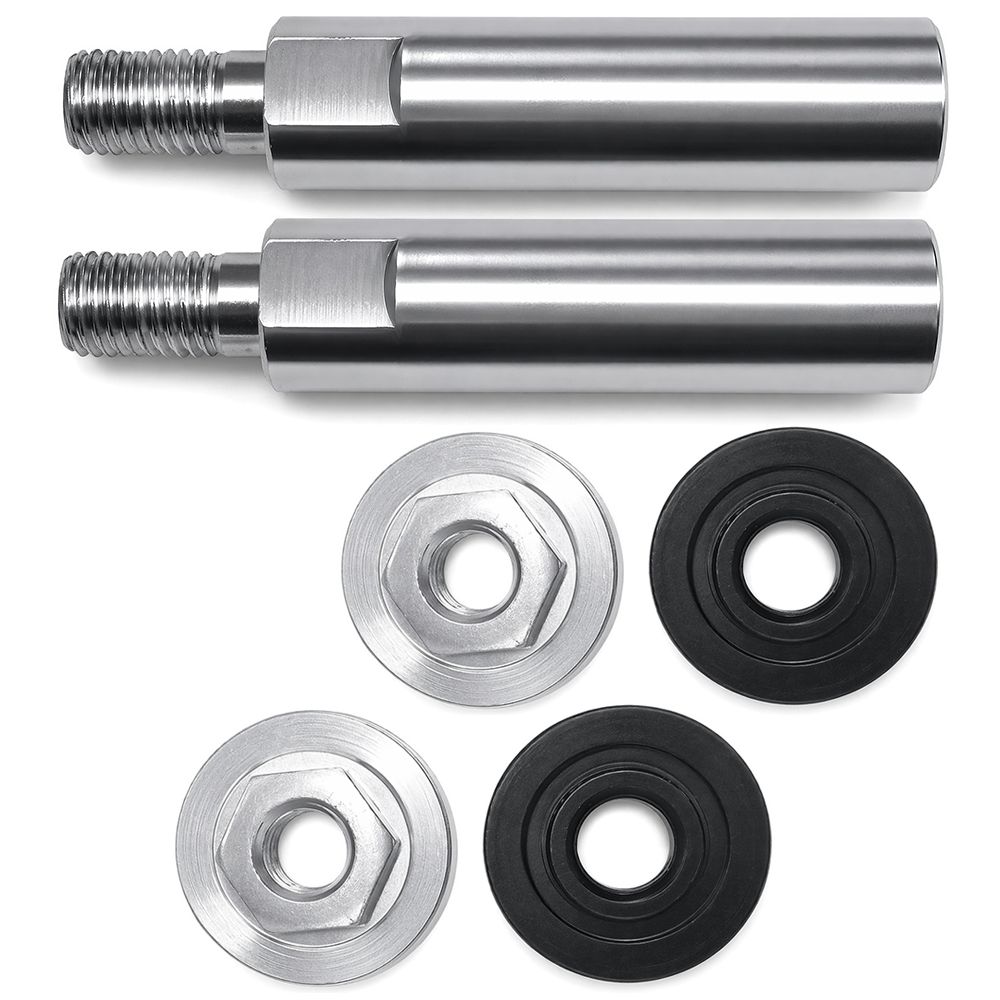 2SET 45 steel Angle Grinder Extension Rod Silver Rotary Polisher Extension Connecting Rod Set